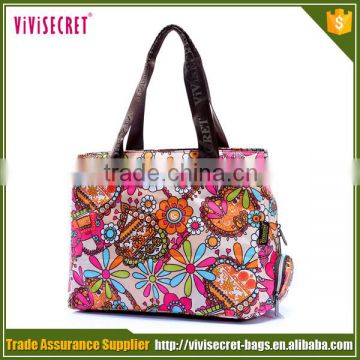 2016 new fashion design women shoulder bag with colorful print from China