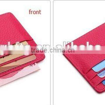 pu leather card holder wholesale with 7 solts