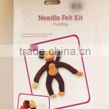 2016new DIY Craft Kit for Lovely Cute Monkey Dry Needle Felting Kit photo-2