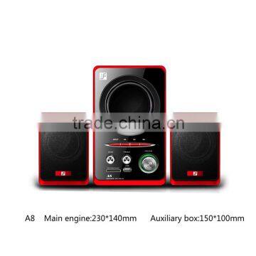 A8 New design High quality Front Panel for Red black, Plastic 2.1 Channel