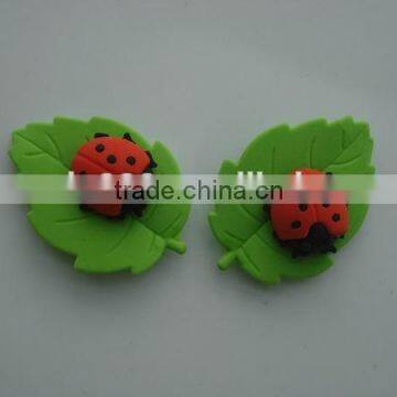 pretty leaf and bug shaped eraser