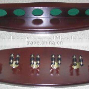 Billiard table accessory wooden rack