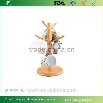 DT004 Bamboo Mug Tree Tea Cup Rack