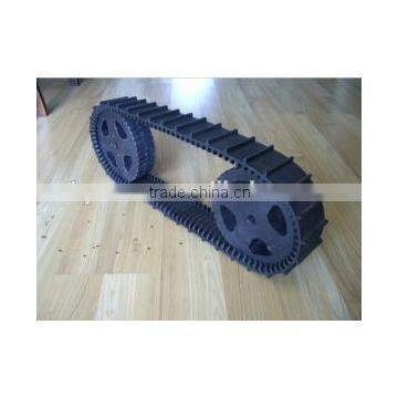 small robot rubber track driving wheel, rubber crawler for kid's toys