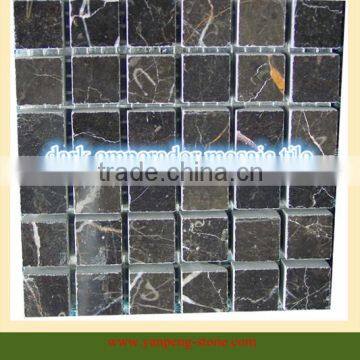 dark emperador mosaic tile