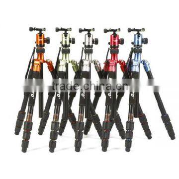 Fotopro Reversal Colorful Aluminum Professional Tripod for camera C5C+FPH-52Q