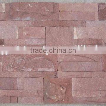 Natural Red Sandstone Mosaics pattern wall decor strip mosaics for sale