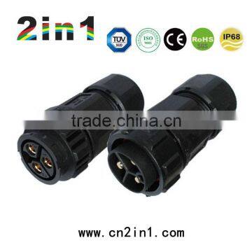 SK26-3P IP68 30A Nylon Solder Electric Cable Wire Waterproof Connector Bayonet Type