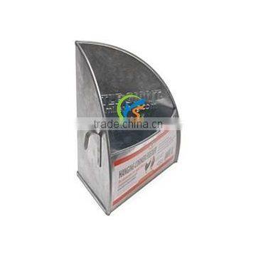 Galvanized metal Hanging Corner Poultry Feeder