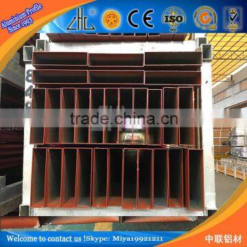 Powder coated square tube aluminium 6060 factory / aluminum profiles pipe tube / aluminum tube rectangle