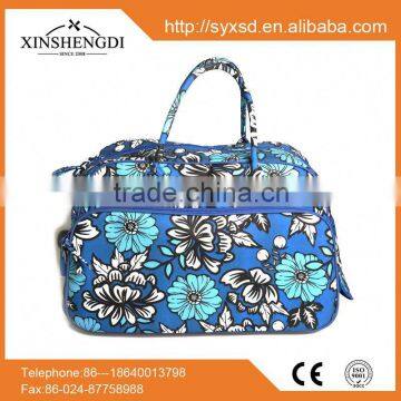 2016 Hot Bright Super Insulated Fabric 100% Cotton Quilted Women's Luggage Bag photo-2