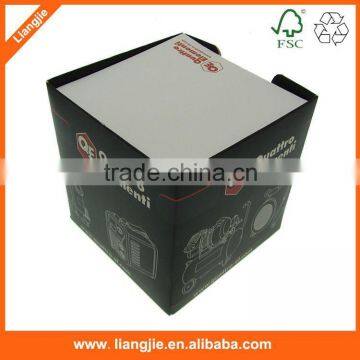 Office/school memo pads,paper note cube with logo printed and box