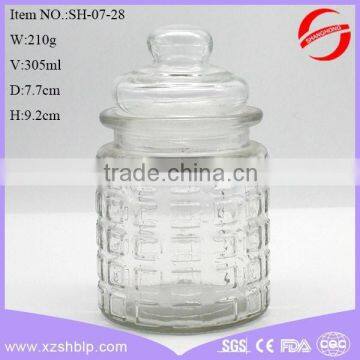 Antique Glass Storage Jar for Spice With Glass Lid in Different Shape and Surface Treatment photo-5