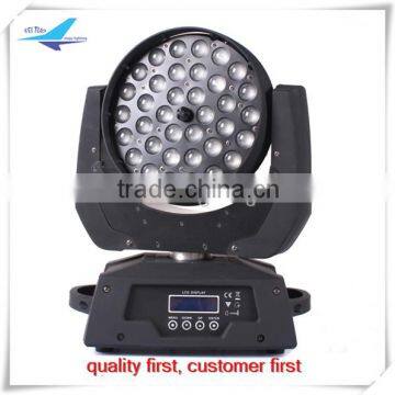 rgbwa uv 36x18w dj equipment zoom wash moving head led light