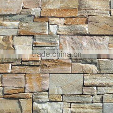 New Product Natural slate gold quartzite ledgestone veneer