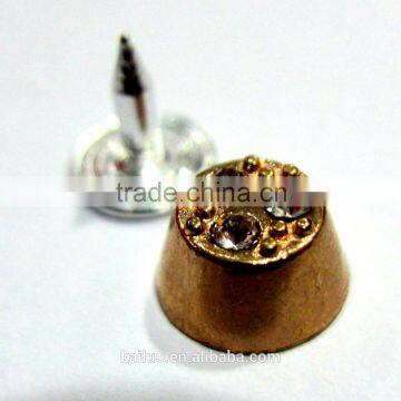 bright copper color stone rivet for jeans