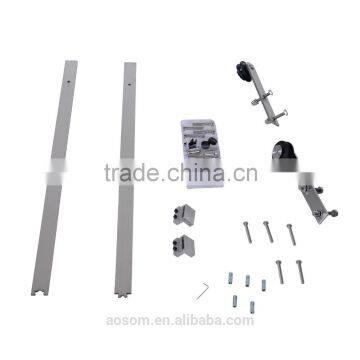 HomCom 6.5' Stainless Steel Sliding Barn Door Hardware Kit