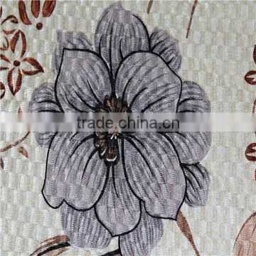 Flower textile printing super soft pineapple grid 100% polyester for sofa upholstery fabric