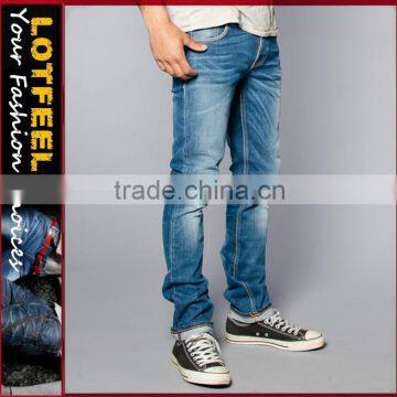 New stone wash skinny Vintage man denim jeans jeans online denim jeans factory(LOTN063)