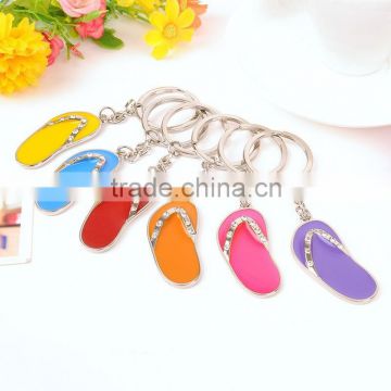 2015 summer hotting sale mini slipper keychain, sun glasses keychain fashion slipper keychain