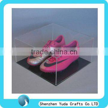 clear acrylic shoe boxes,acrylic football boot display case