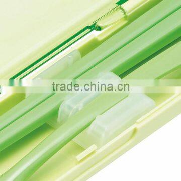 Le Parterre Combi Set of Chopsticks & Spoon Green Plastic photo-3