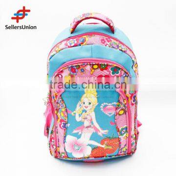 No.1 yiwu exporting commission agent wanted Cute Cartoon Floral Pattern Sport Backpack for girls