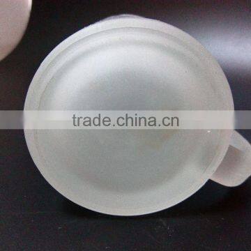 330 ml White Frosted Glass Coffee Cup With Handle photo-4