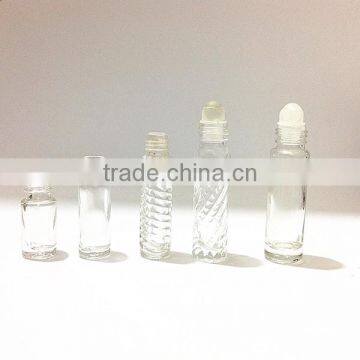 5ml 10ml 15ml 20ml clear glass essential oil bottle with roll cap