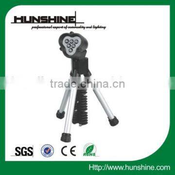 portable hands-free tripod flashlight with 6leds