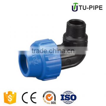 agricultural irrigation pipe 90 elbow with male threaded offtake