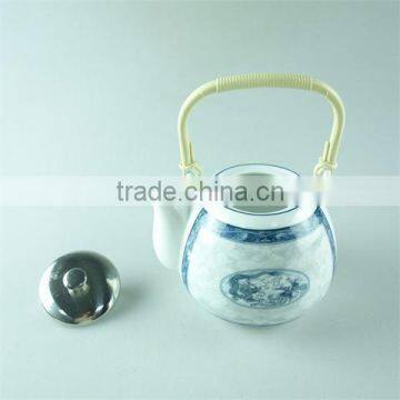 Decal Ceramic Teapots With Iron Cover and Plastic Handle in Stocklot photo-2