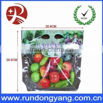 Customized plastic stand up pouch slider zip lock fruit packaging bag