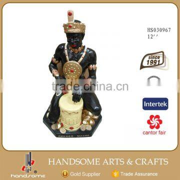 Polyresin African Handicrafts Black People Figurines African Style Statue