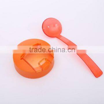 6oz Clear Glass Spice Jar With Decorative Screw Top Lid Plastic Spoon photo-4