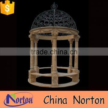 decorative beige marble gazebo outdoor for sale NTMG-250S