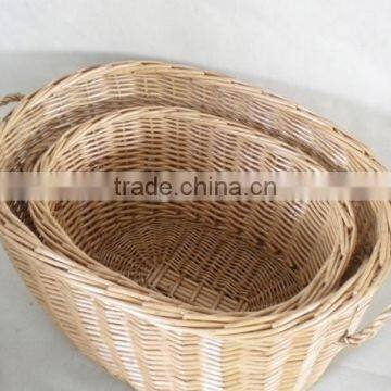 Handwoven Storage Lidded the Wicker Basket With Handle photo-5