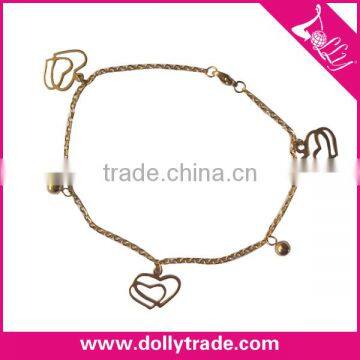 Cheap gold bracelet jewelry heart charm bracelet wholesale for women