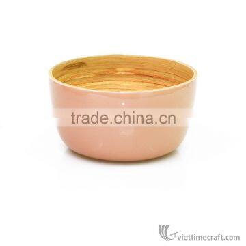 Lacquered Bamboo Salad Bowl, Spun Bamboo Bowls Safe for Health photo-5