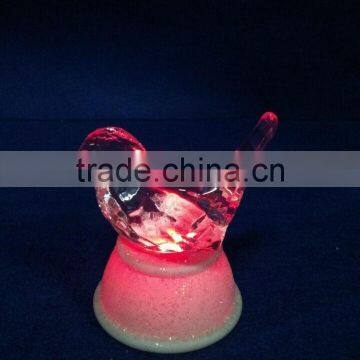 Craft LED 7colors Changing Acrylic Crystal Animal Toys Birds Gift for Sale photo-6