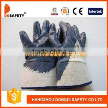 DDSAFETY Big Discount Dark Blue Nitrile Coated Cotton Hard Work Industrial Gloves