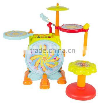 Dongguan Toys Kids Electronic Toy Drum Set With Adjustable Sing-along Microphone and Stool From Factory photo-3