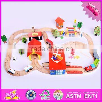 2017 Most Popular Preschool Children Wooden Train Set W04C067 photo-2