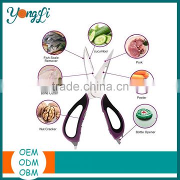 Multi-Functional Kitchen Scissors Shears with Magnetic Holder Heavy Duty Stainless Steel Kitchen Shears