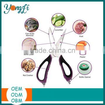 Multifunction Heavy Duty Kitchen Shears With Magnetic Holder Stainless Steel Kitchen Scissors photo-3