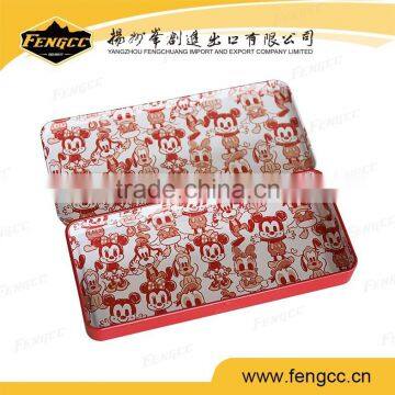 Pencil box in tin material