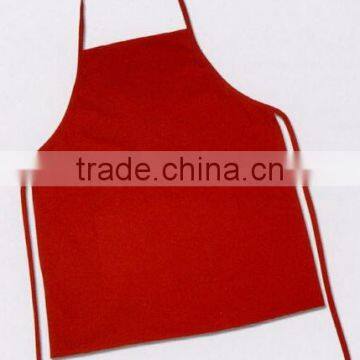 promotional red cheap spun polyester kitchen apron