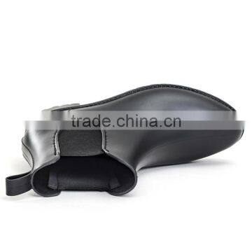 Black Matte PVC Rain Shoes Wellington Boots Chelsea Waterproof Shoes Women photo-3