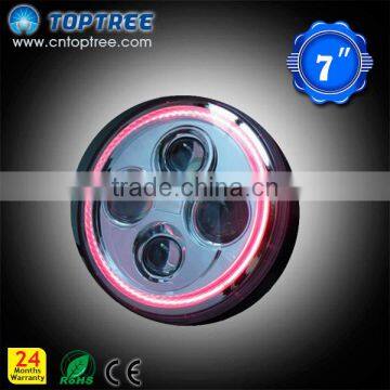 LED 7" Round LED Replacement Headlamp LED Sealed Beam Headlight DOT Certified Driving Light photo-4