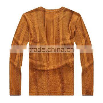 Men Round Neck Printed Fabric Long Sleeve Sweater photo-2